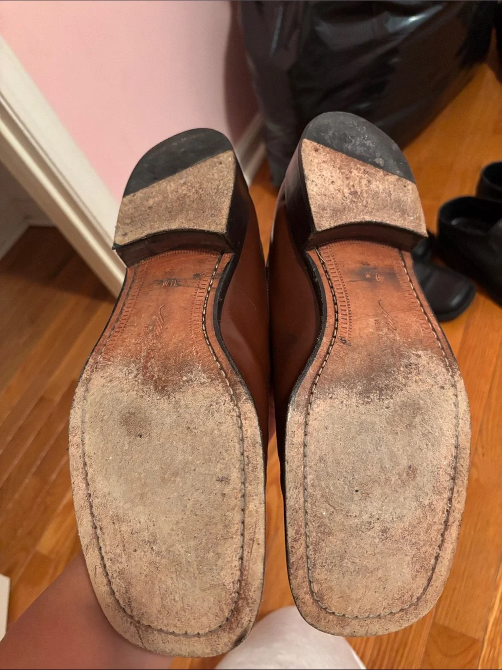 Mezlan Brown Leather Single-Buckle Slip-On Loafers